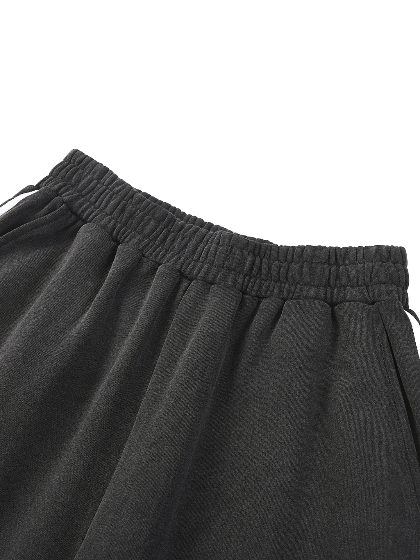 acid washed contrast tape joggers