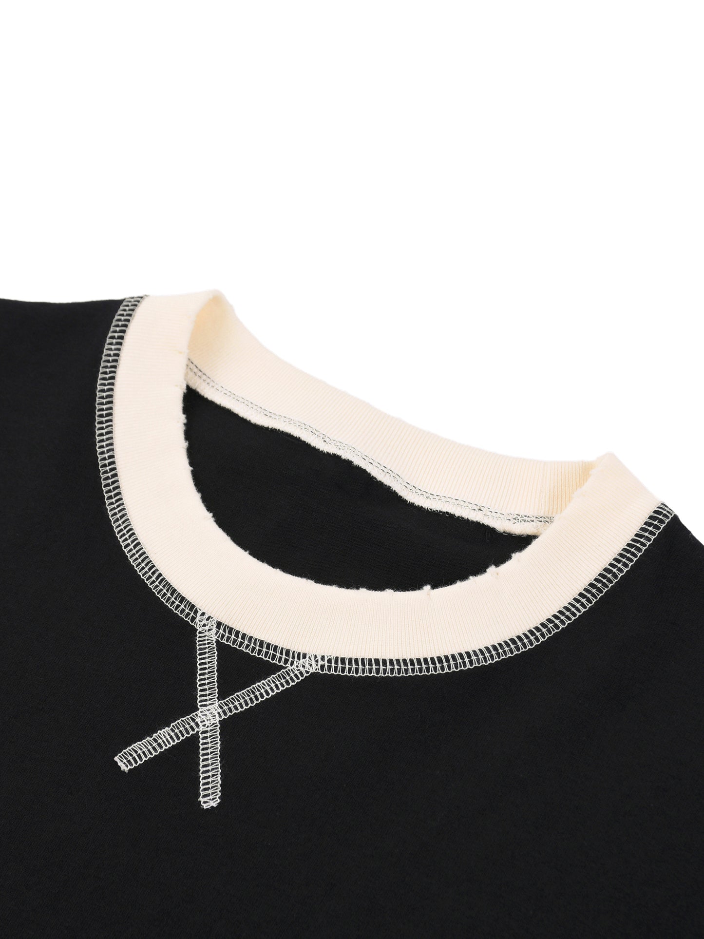 contrast-stitched cotton t-shirt