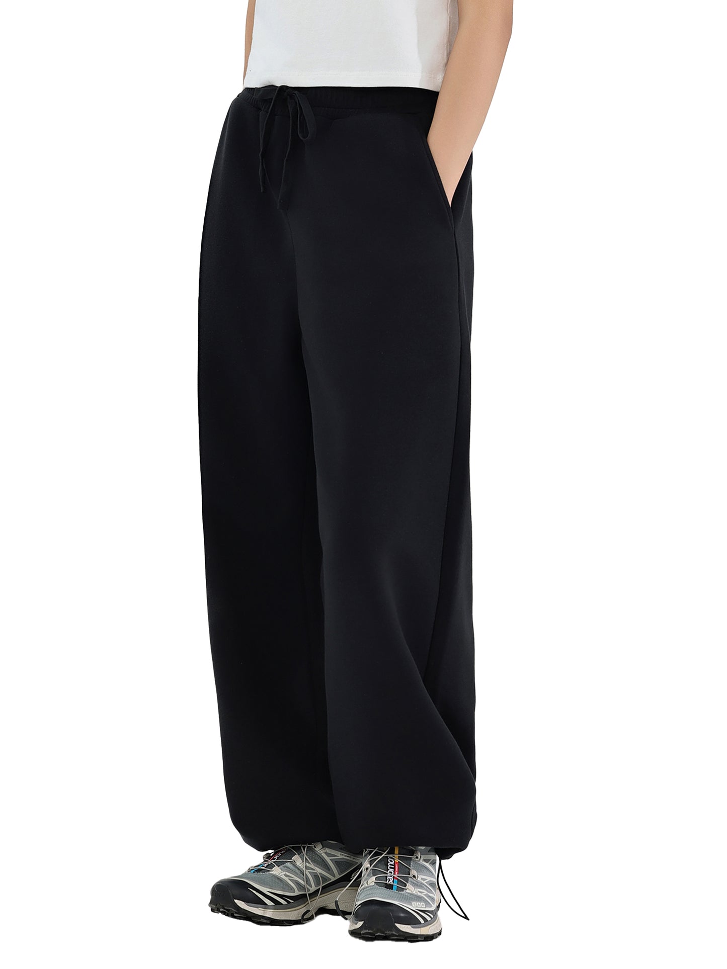 essential drawstring straight-leg joggers