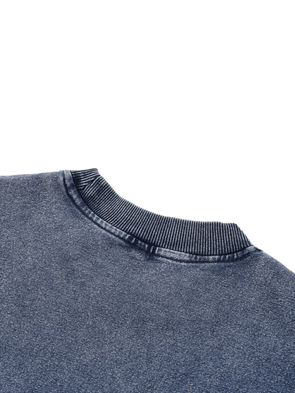 Acid Wash Oversized Crewneck Sweatshirt