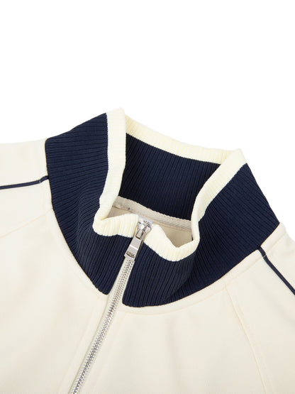Colour Block Raglan Sleeve Zip Track Jacket
