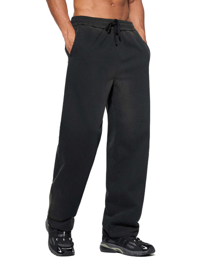 Sun Fade Raw Edge Straight-Leg Joggers