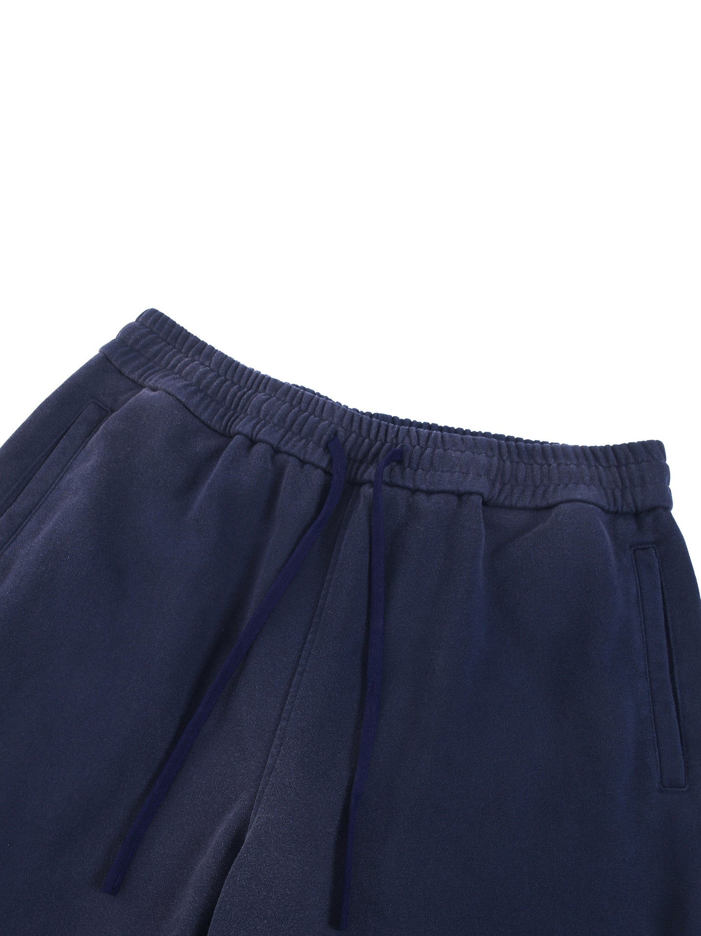 sun fade raw edge straight-leg joggers