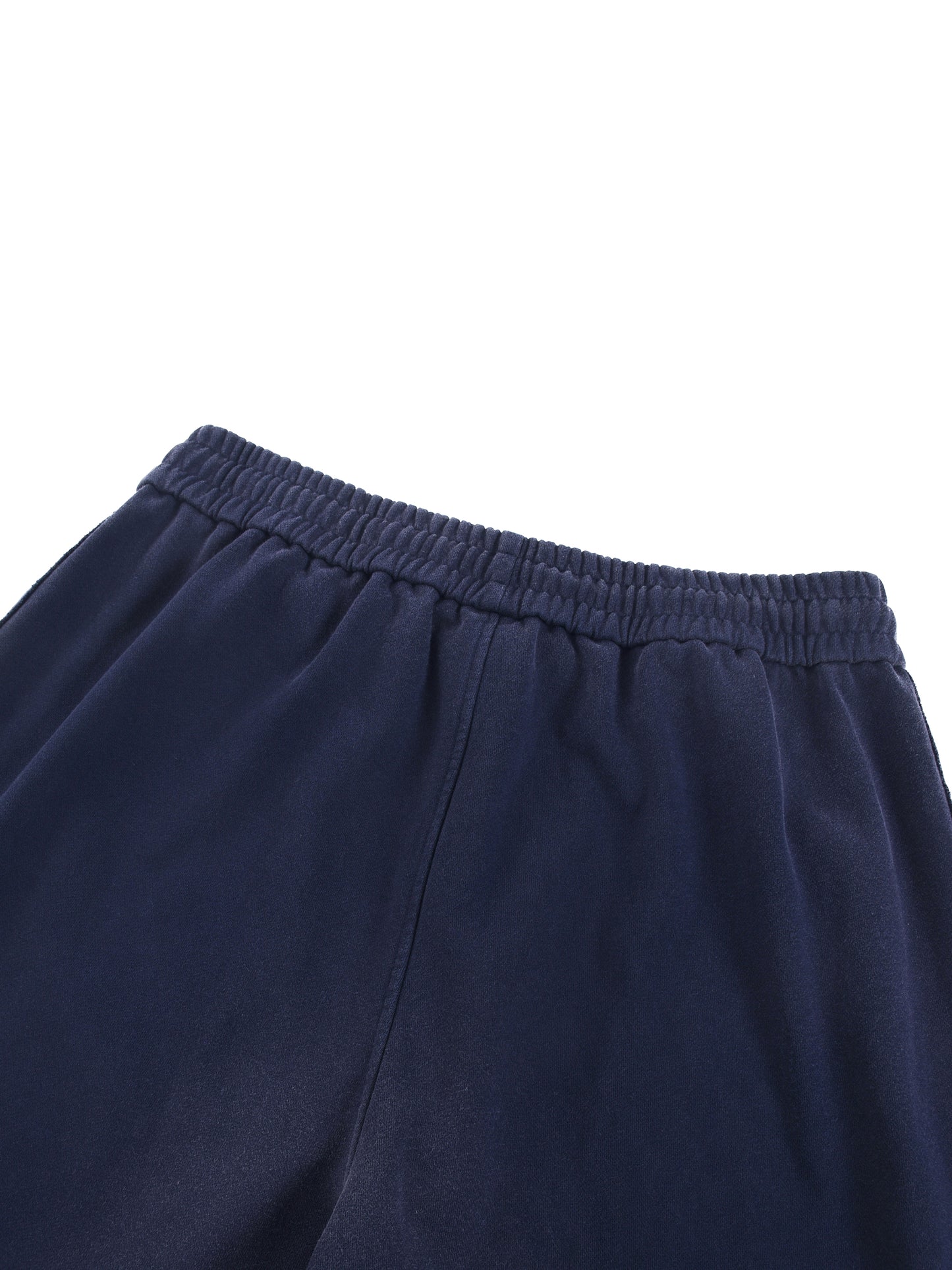 sun fade raw edge straight-leg joggers