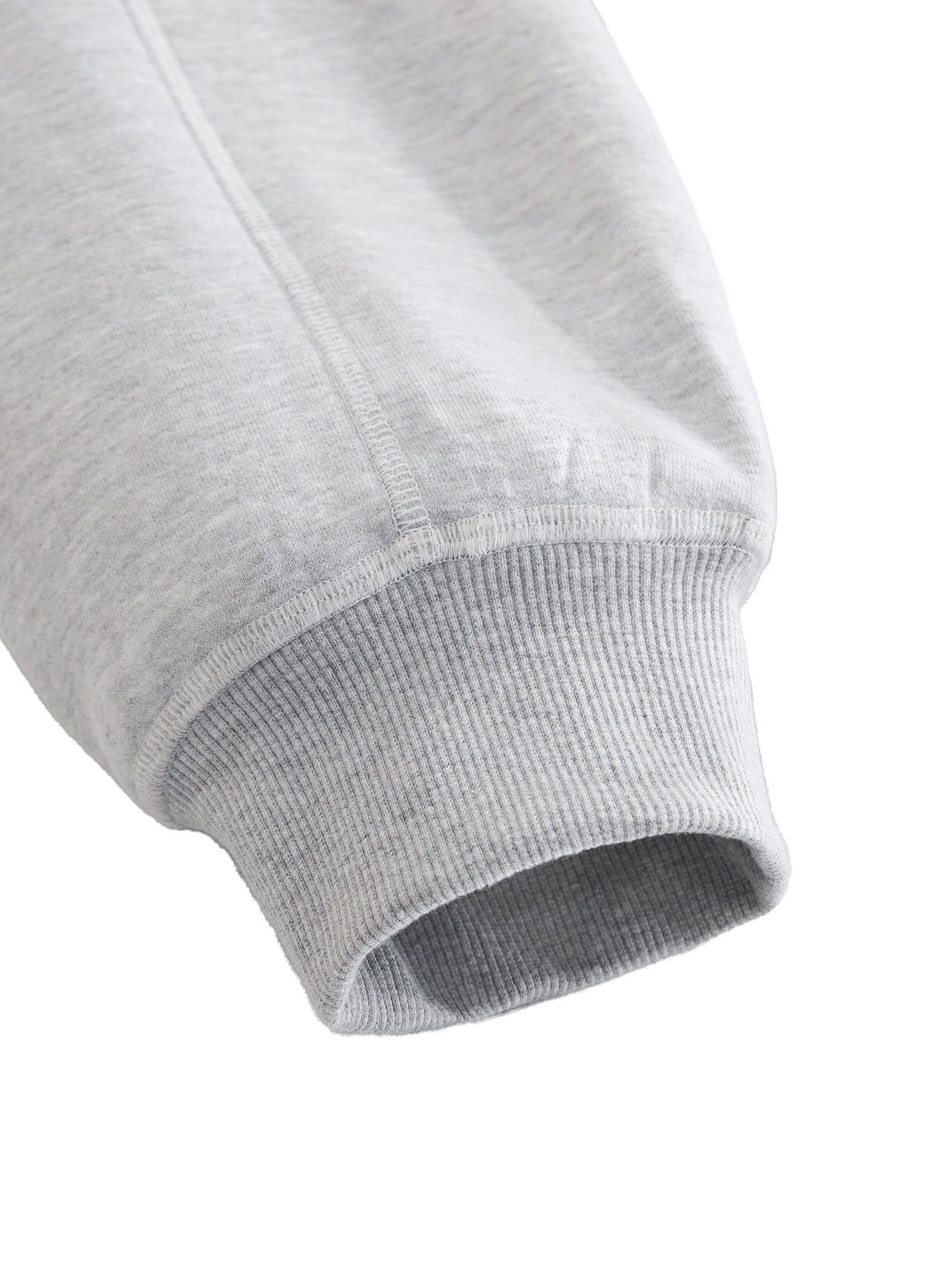 contrast-stitched boxy fleece hoodie