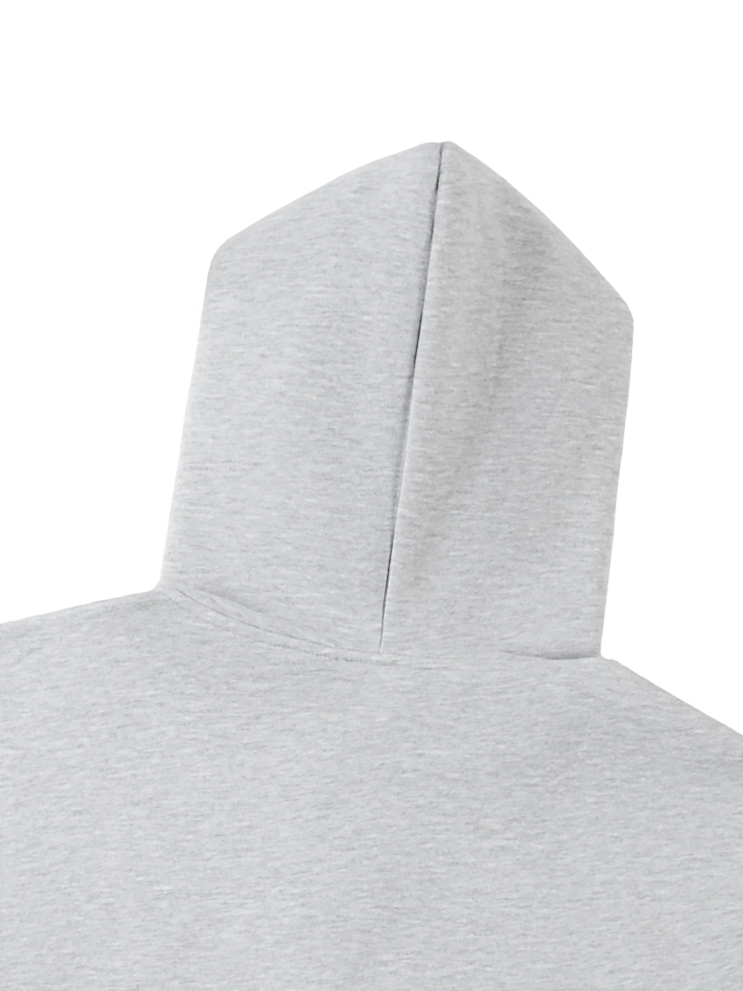 contrast-stitched boxy fleece hoodie