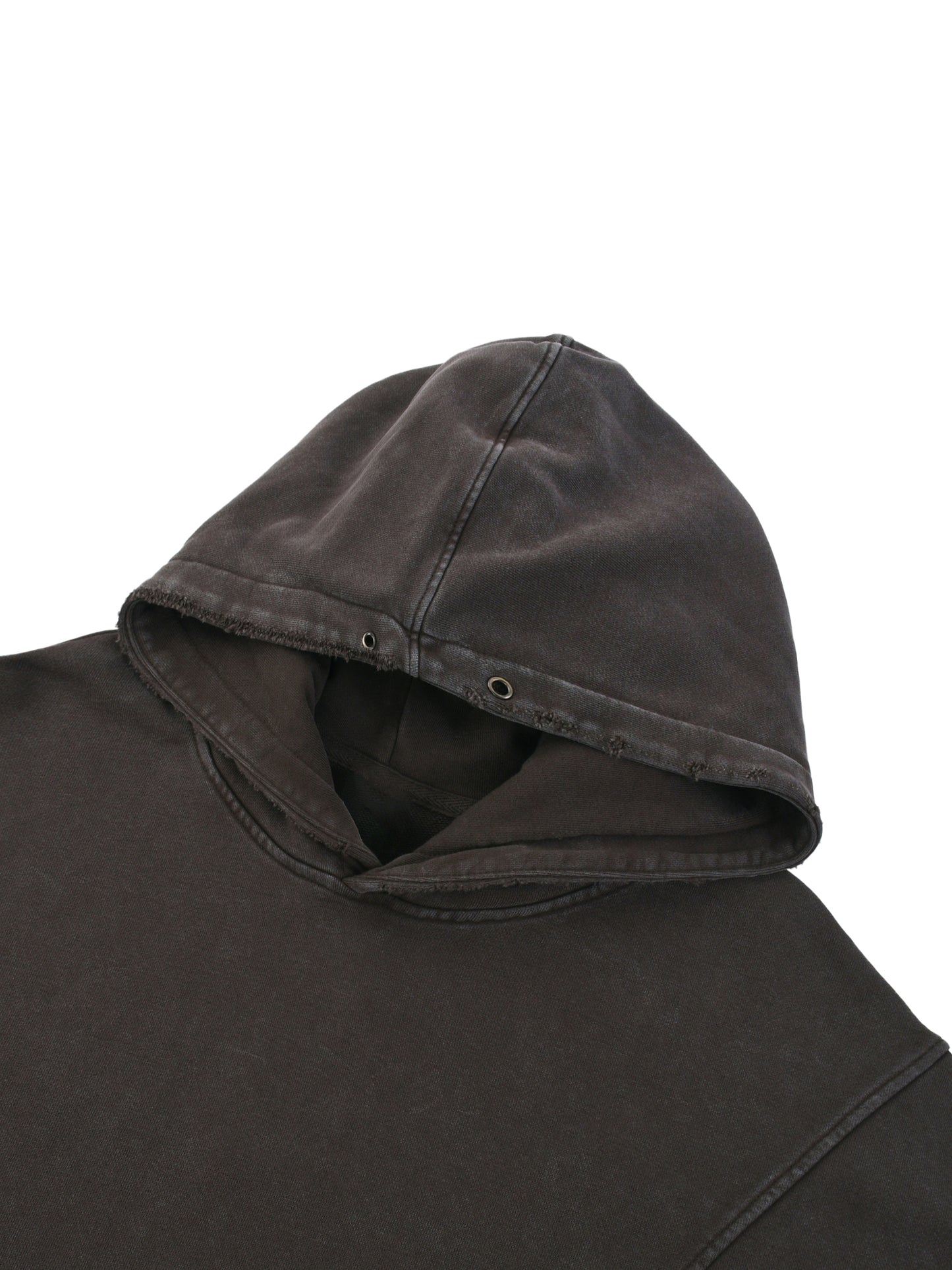 acid washed distressed panel pocket hoodie