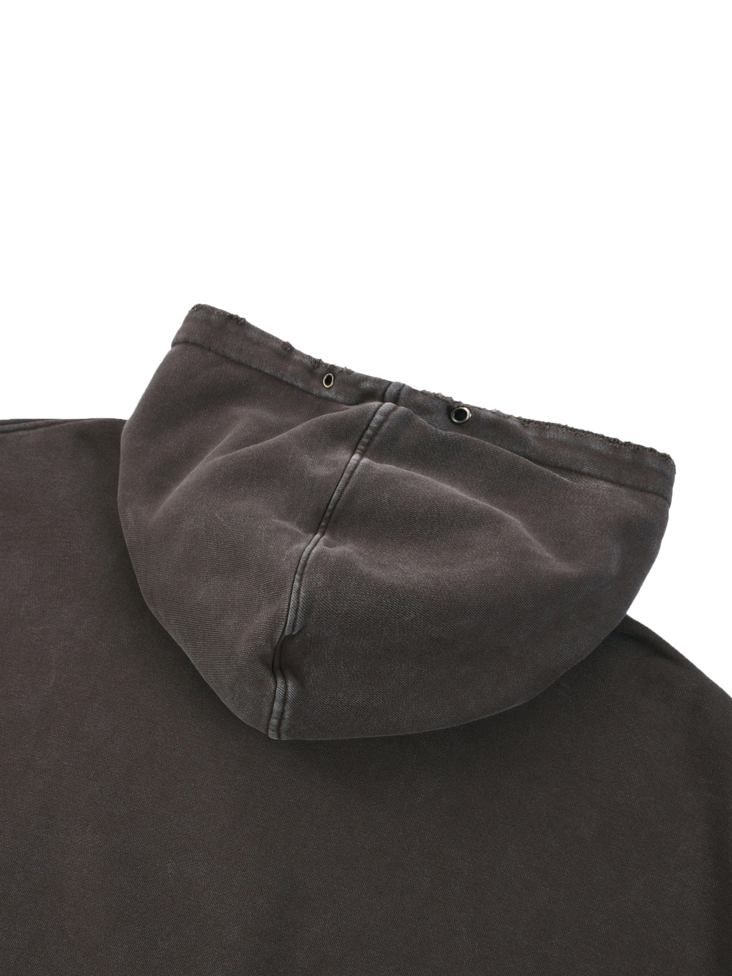 acid washed distressed panel pocket hoodie