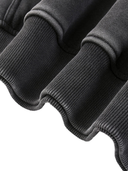 Acid Wash Fleece Oversize Hoodie