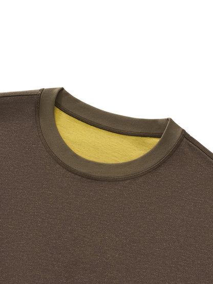 Contrast Cuff Cuffed T-Shirt