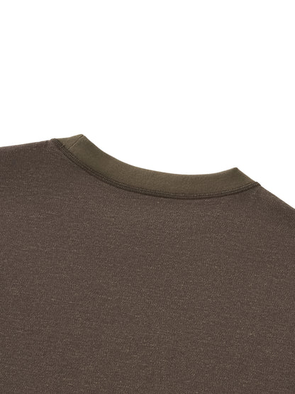 Contrast Cuff Cuffed T-Shirt