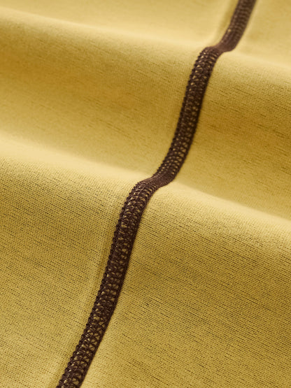 Contrast Cuff Cuffed T-Shirt