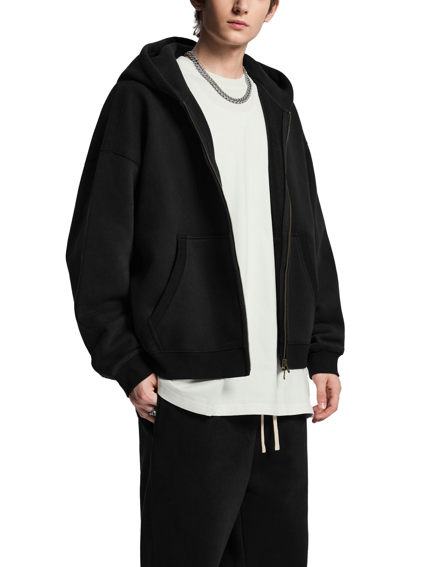 essential oversized fleece boxy hoodie