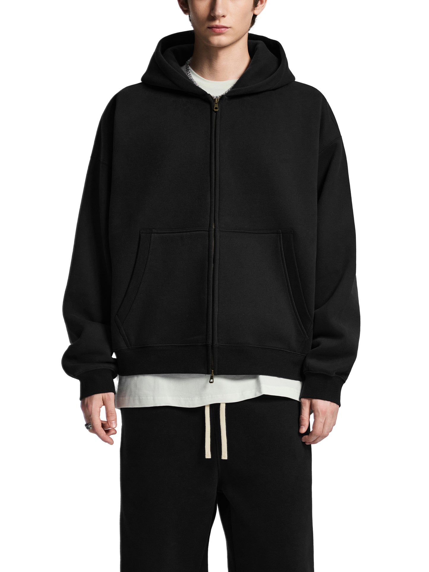 essential oversized fleece boxy hoodie