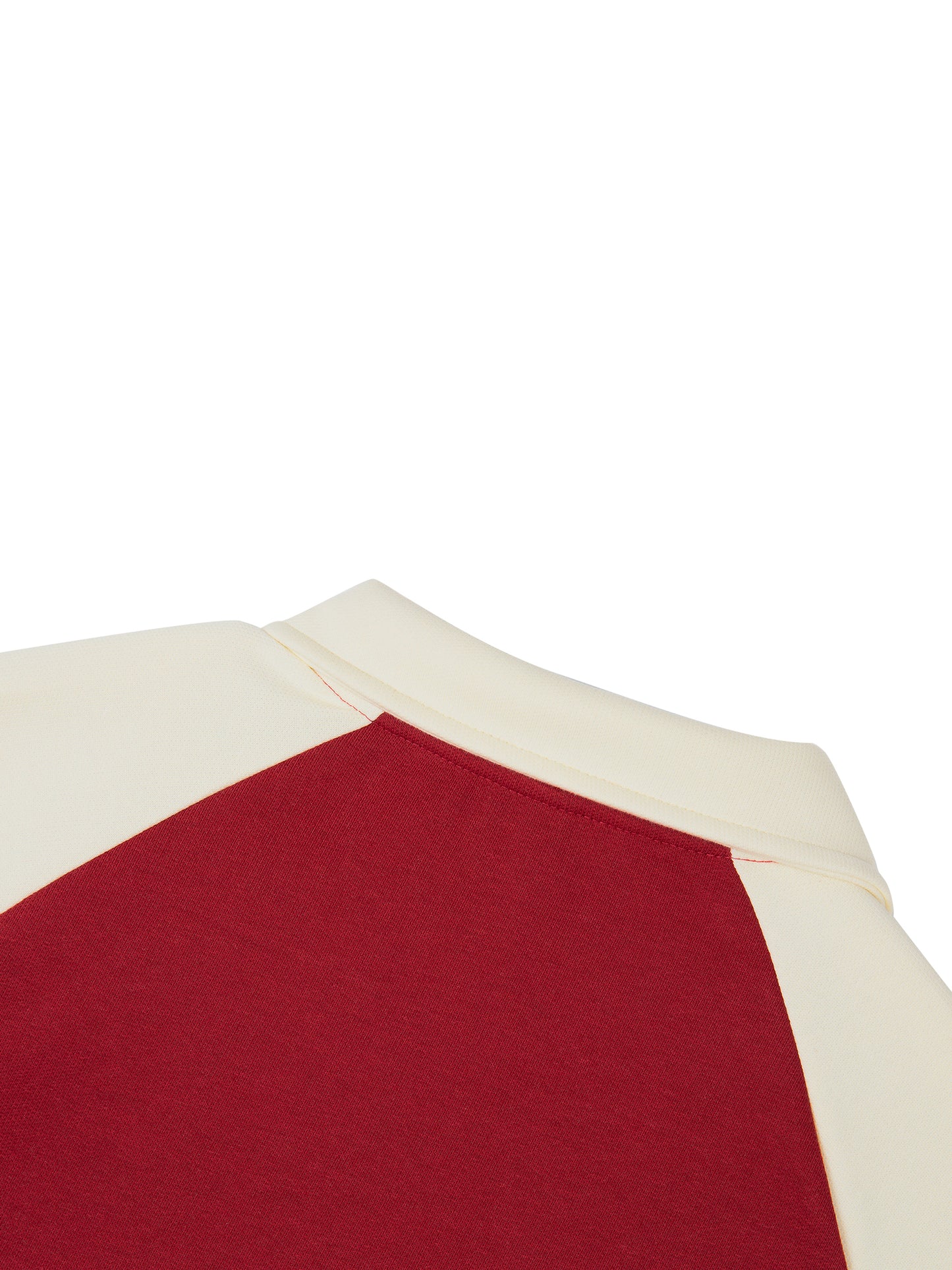 contrast raglan sleeve baseball jacket