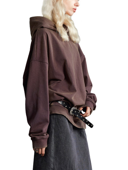 Vintage Washed Gradient Fleece Hoodie