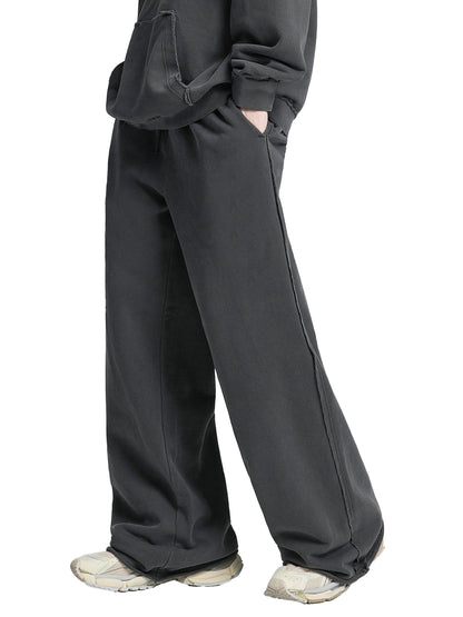 Acid Washed Raw Edge Sweatpants