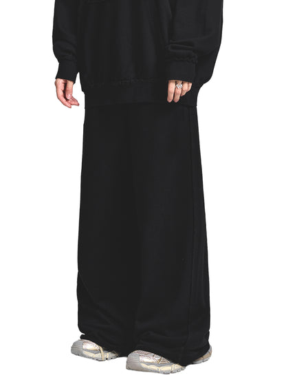 Acid Washed Raw Edge Sweatpants