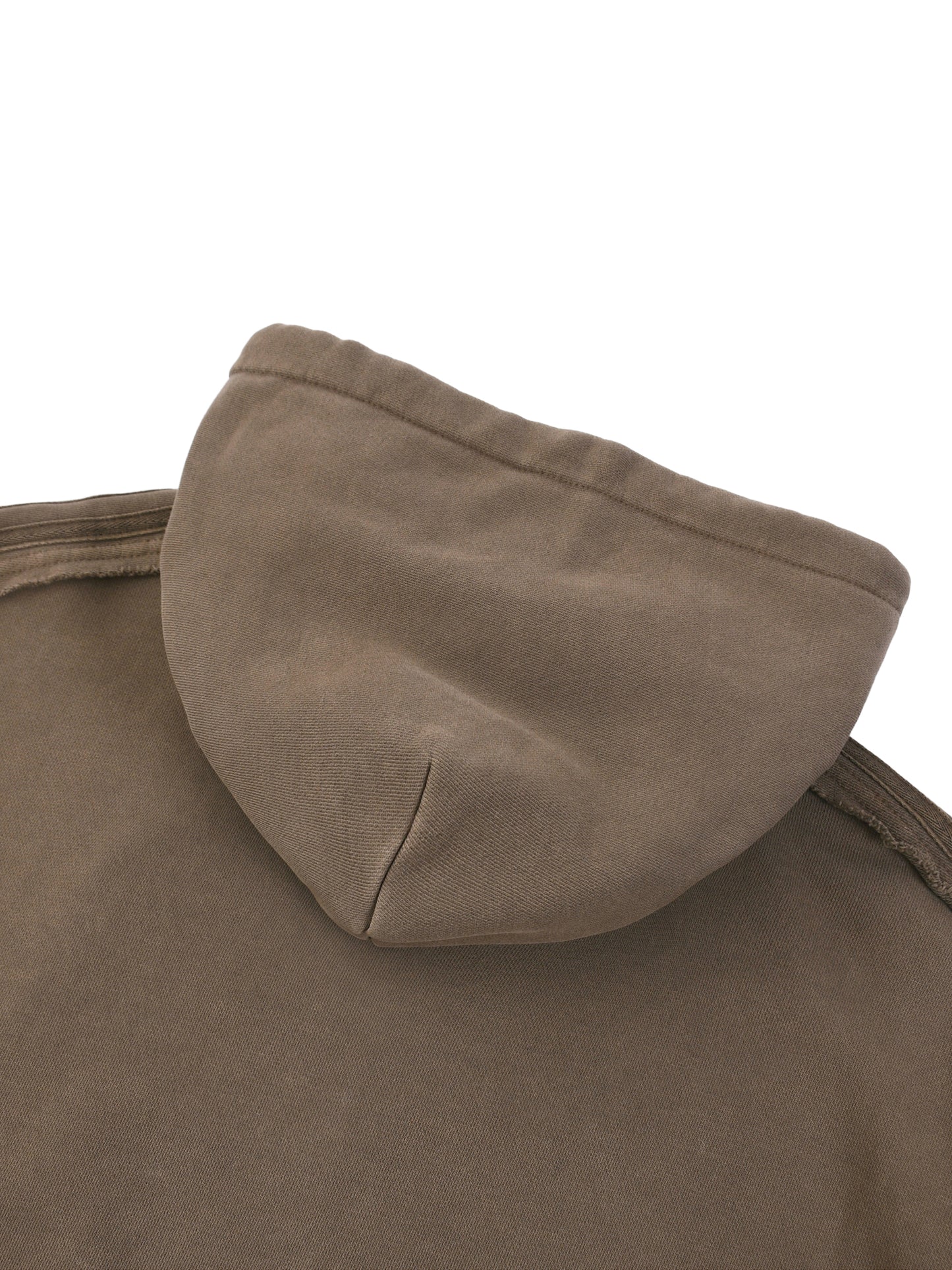 acid washed tape raw edge hoodie