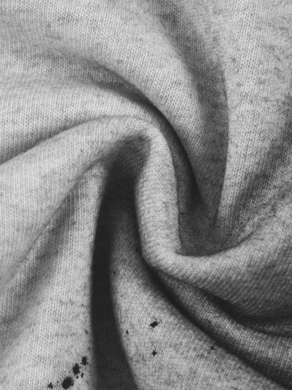 Sun Fade Frayed Raw Edge Fleece Zip Hoodie