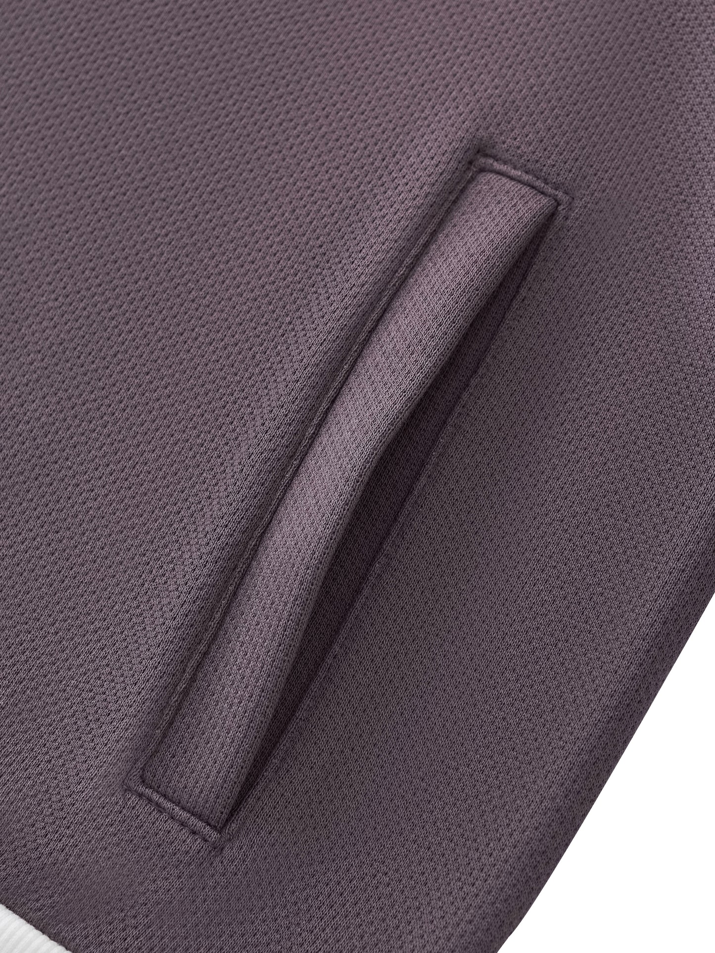 contrast side stripe fleece cropped track jacket