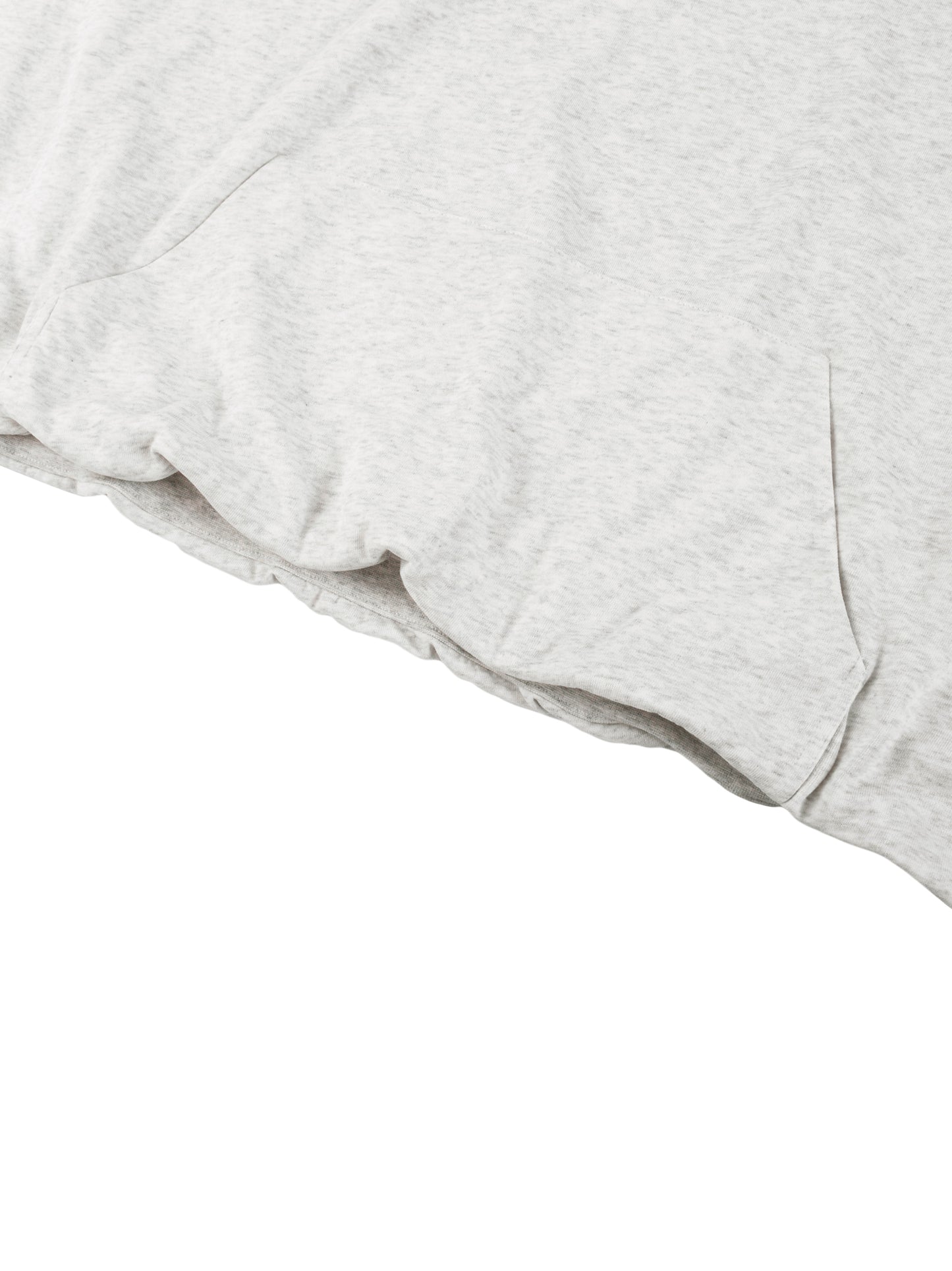 boxy gather-hem hoodie