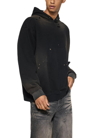 Sun Fade Frayed Fleece Hoodie