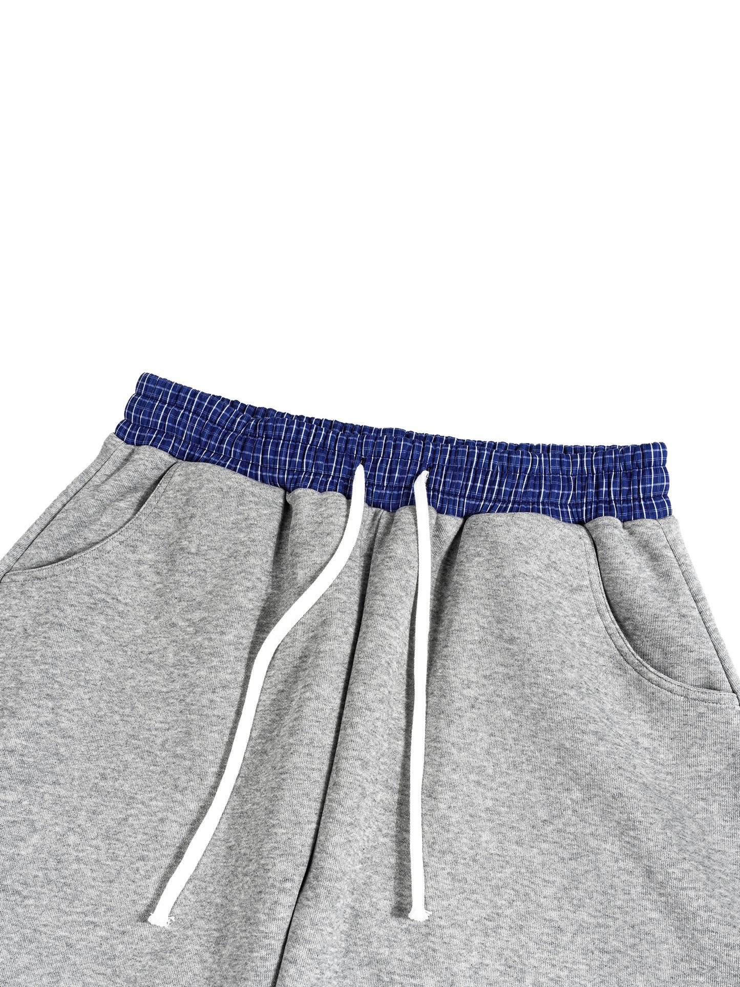 plaid waistband barrel joggers
