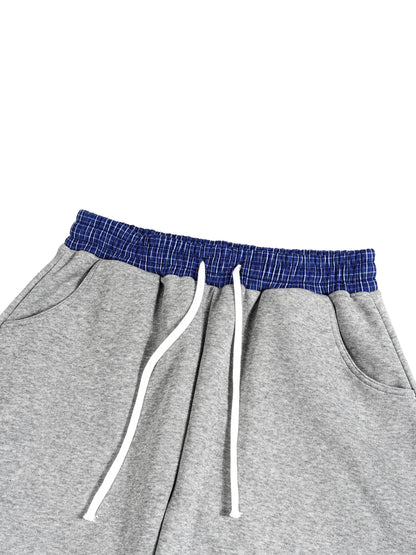 Plaid Waistband Barrel Joggers