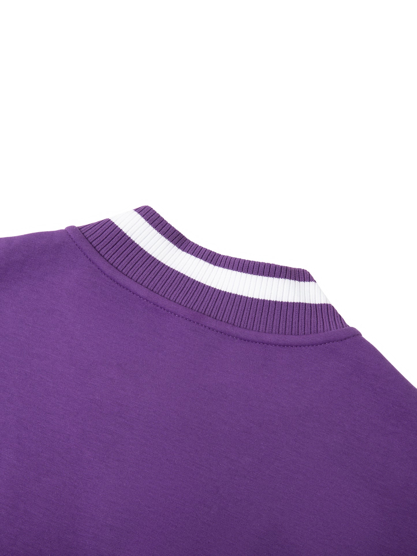 contrast piping zip bomber jacket