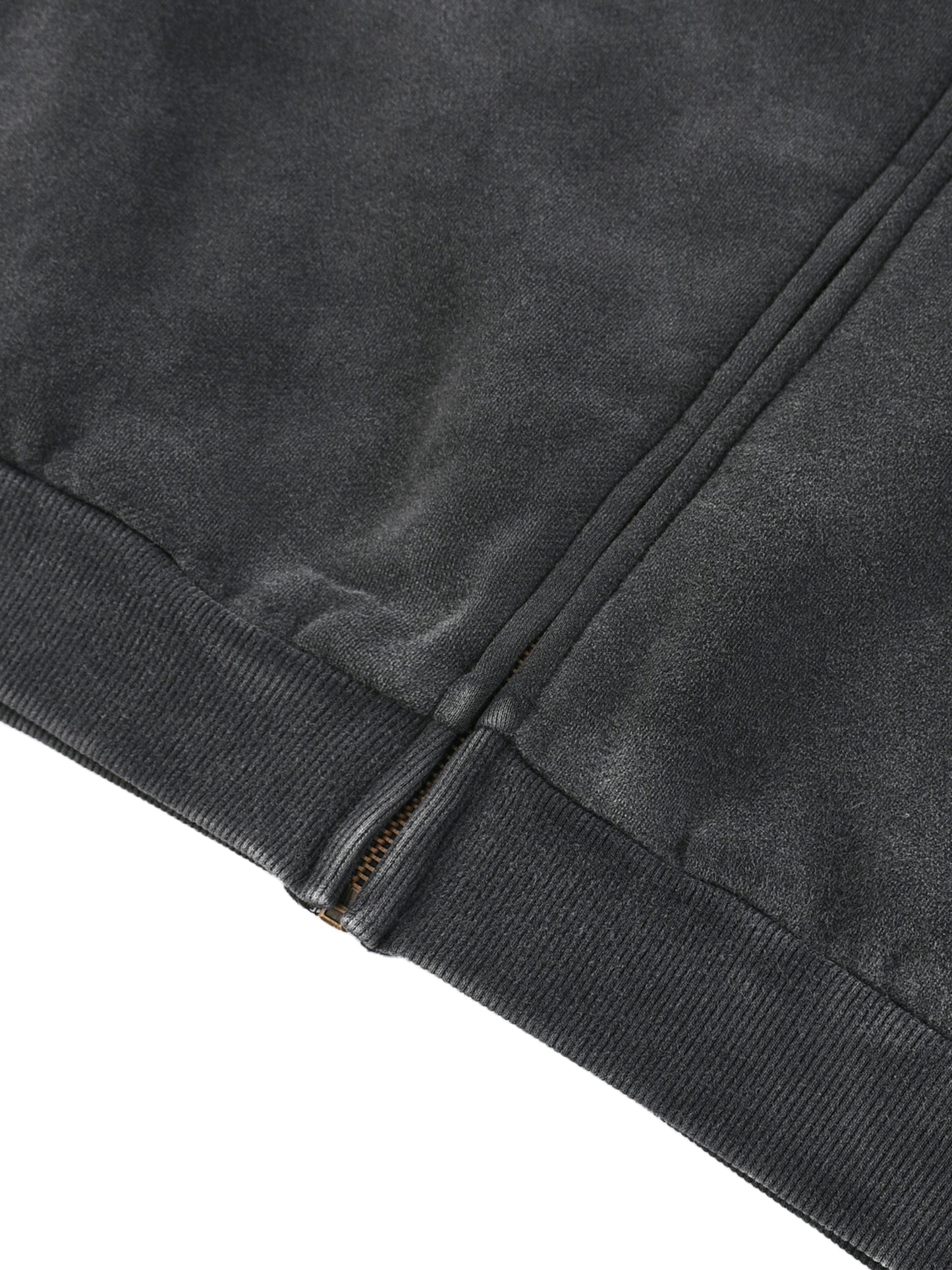 vintage washed fleece baseball jacket