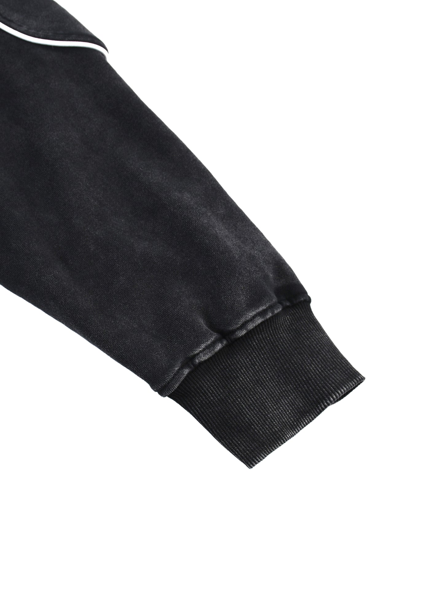 mineral wash piping raw hem sweatshirt