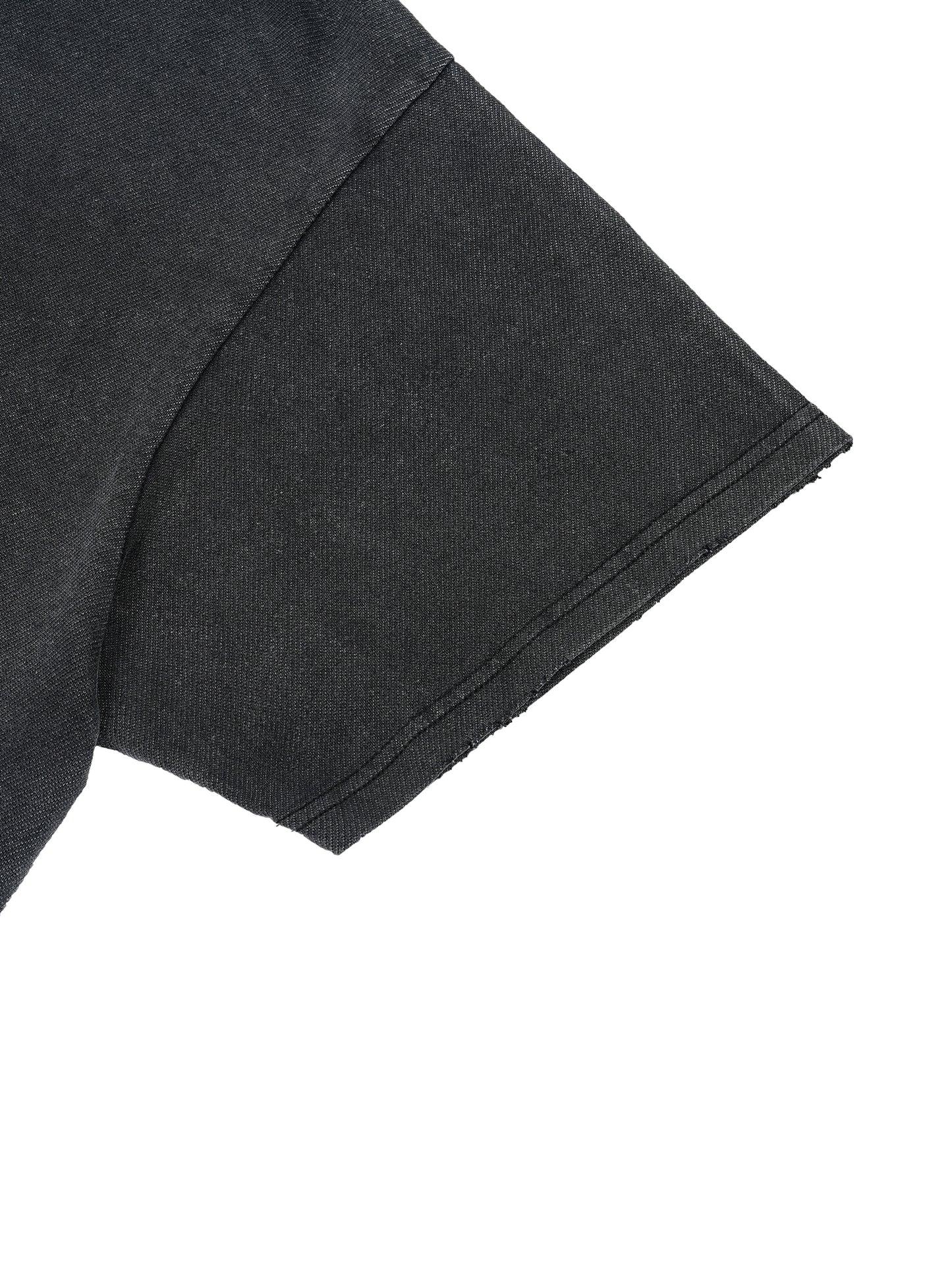 vintage wash boxy distressed hem t-shirt