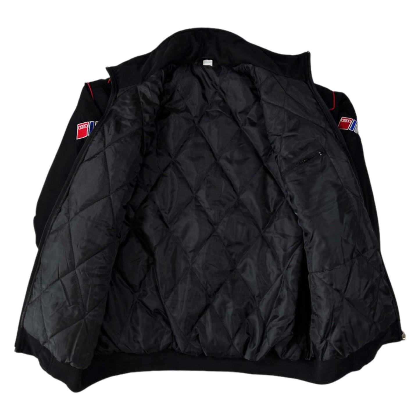 audi embroidered f1 nascar vintage racing jacket - black