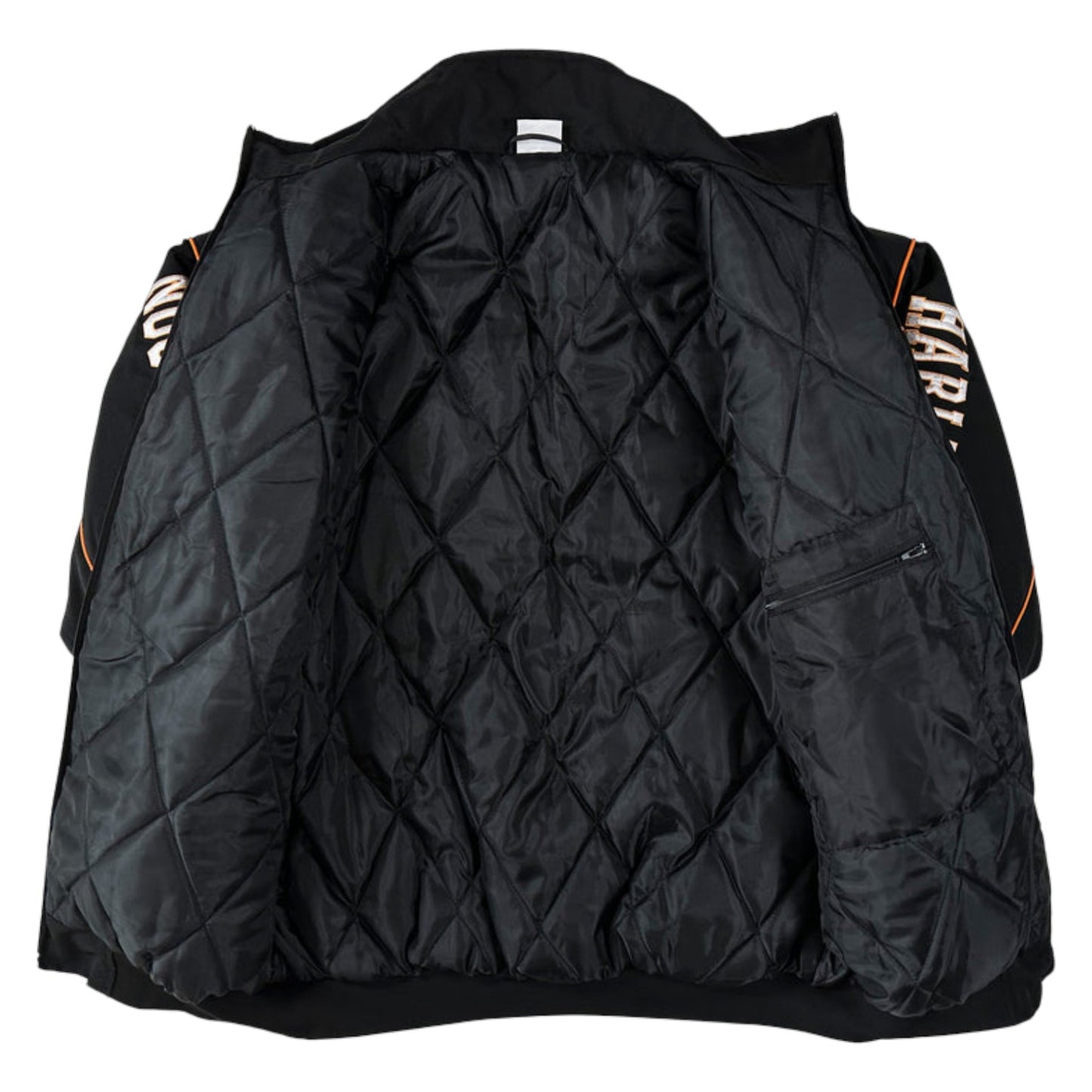 harley davidson embroidered f1 nascar vintage racing jacket - black