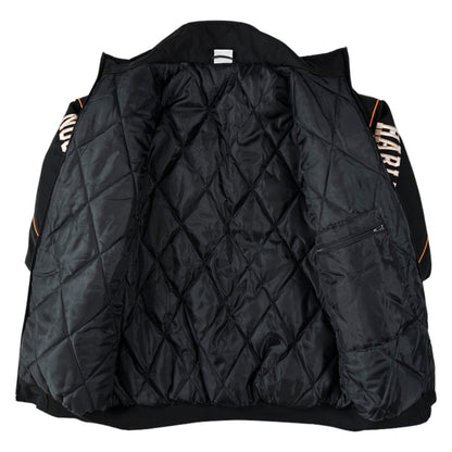 Harley Davidson Embroidered F1 Nascar Vintage Racing Jacket - Black